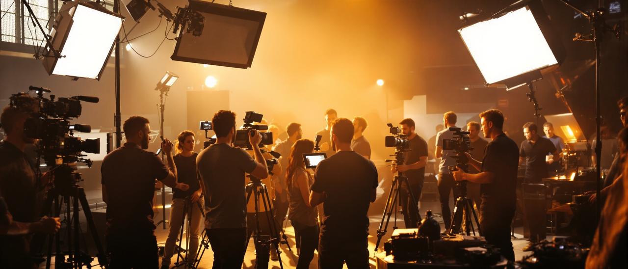 中出影院专业摄制团队工作现场