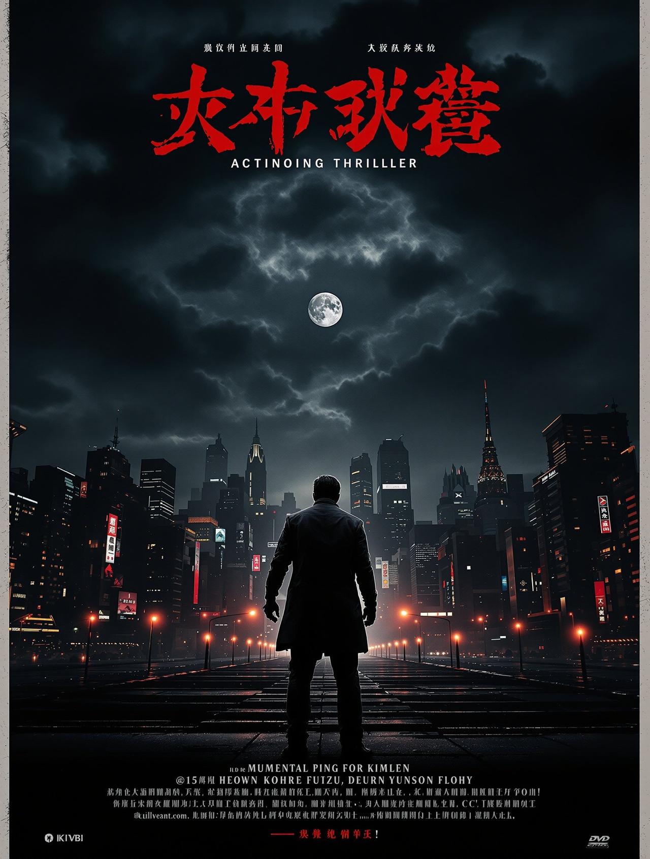 中出影院出品悬疑刑侦作品《暗夜追凶》高清海报